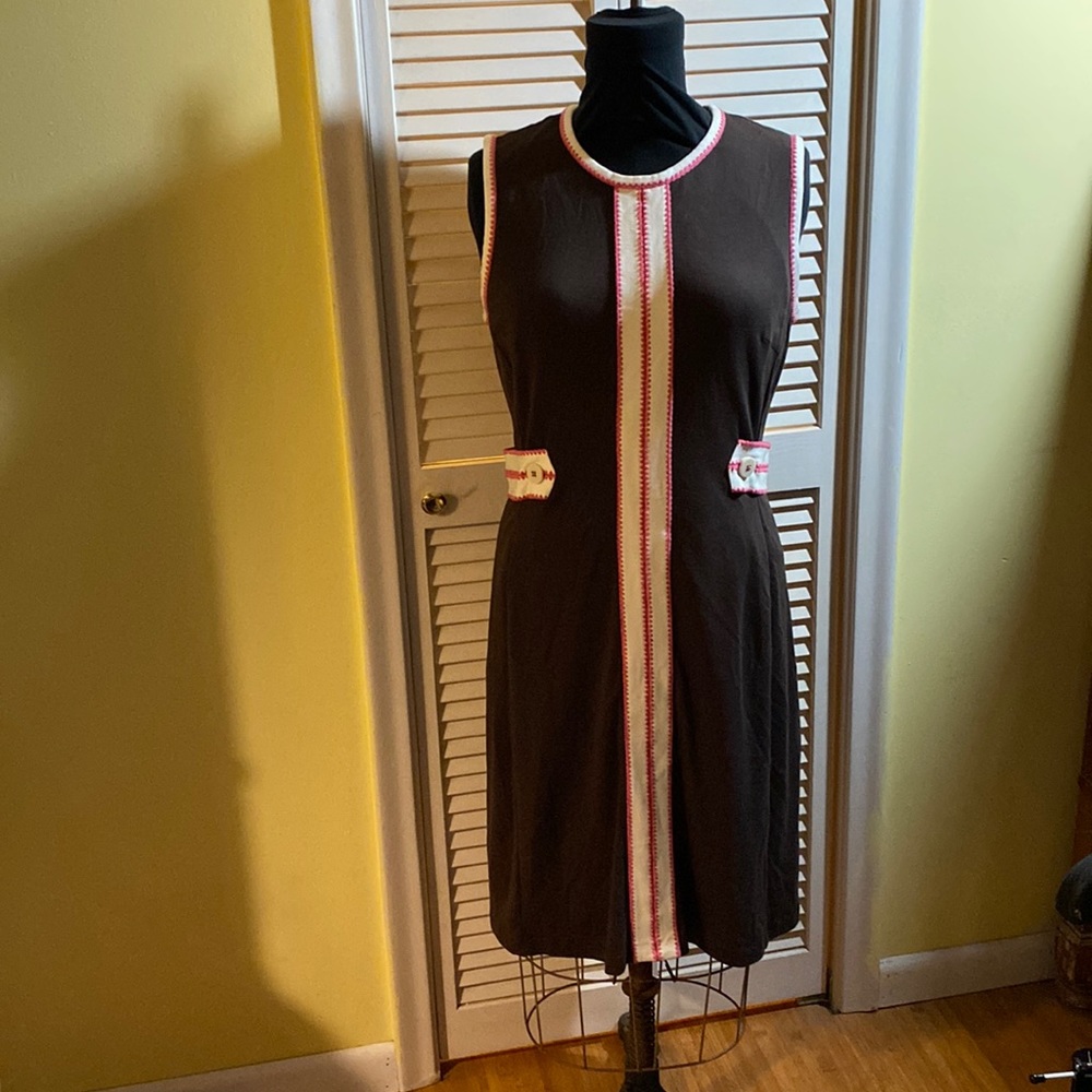 Lilly Pulitzer size XL brown pink and cream dress.